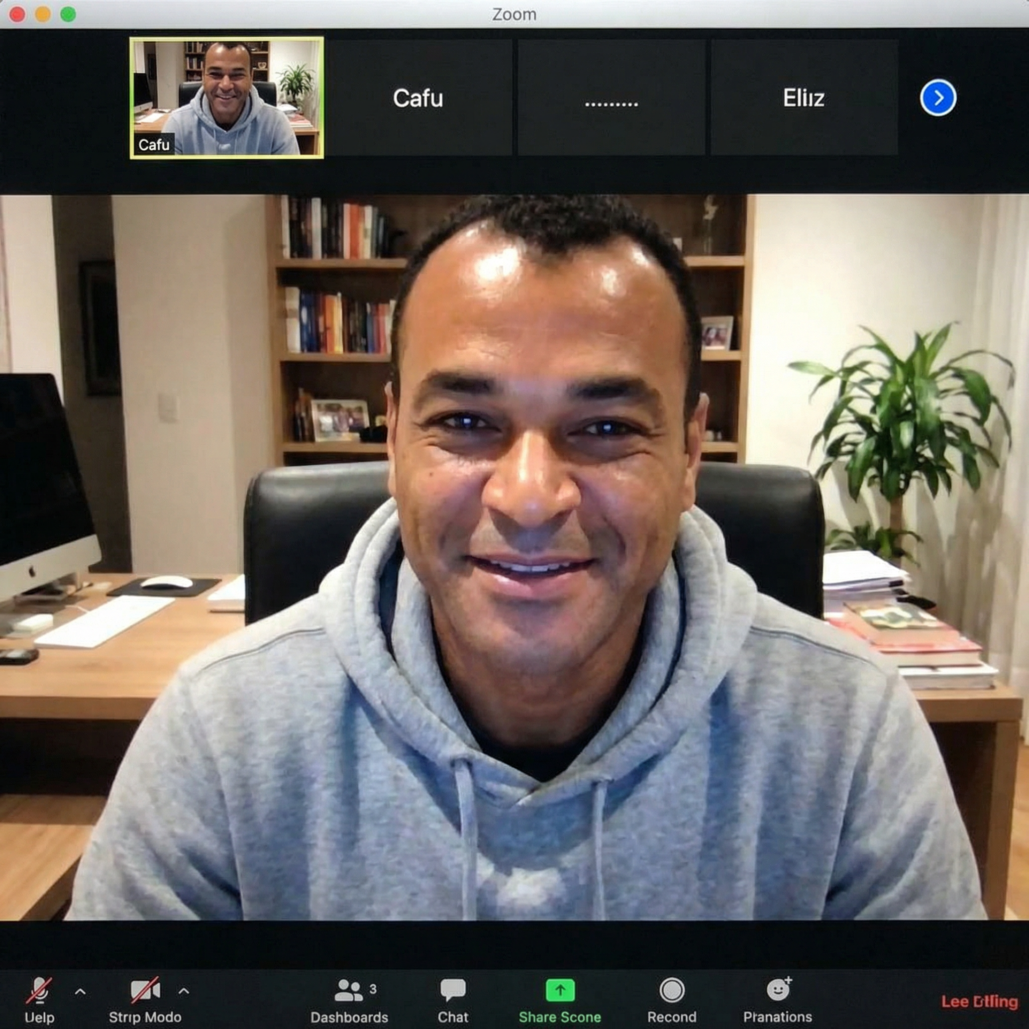 Conversa ao vivo com Cafu pela plataforma